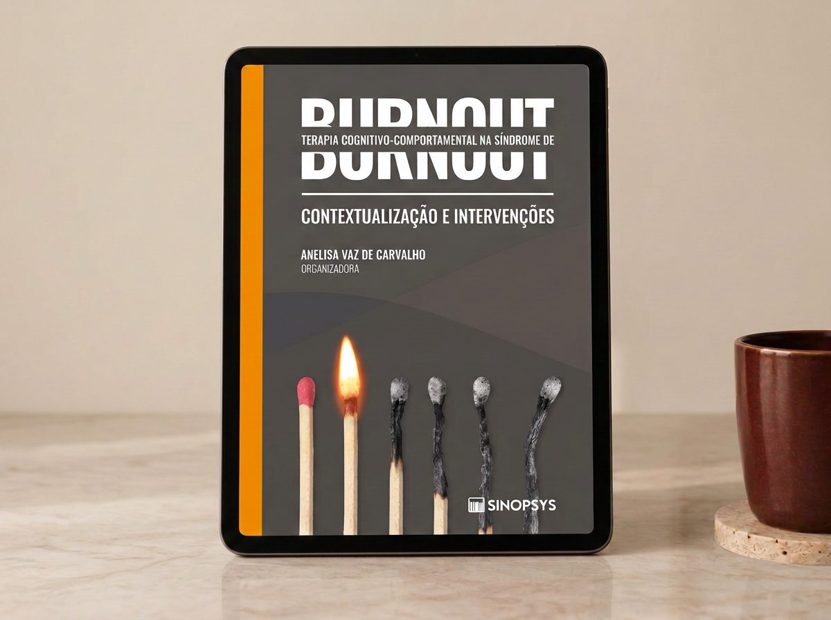 Livro Terapia Cognitivo-Comportamental na Síndrome de Burnout em um tablet